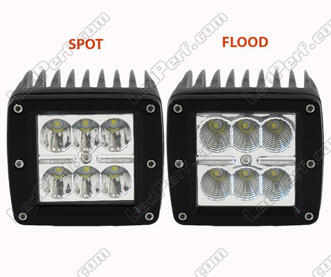 Additional LED Light Square 24W CREE for 4WD - ATV - SSV Spotlight VS Floodlight